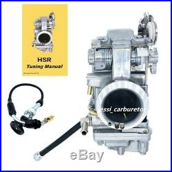 Carburetor & Choke Cable for Harley Davidson HSR42 Evo Twin Cam TM42 Carb