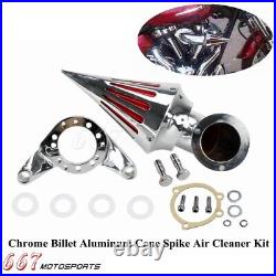 Chrome Spike Air Filter For Harley Dyna Softail CV Carburetor Delphi V-Twin