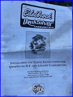 EDELBROCK Qwik Silver II 38mm Carburetor for Harley Davidson Evolution