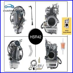 For Mikuni HSR 42mm Polished HSR42 Carb Carburetor 1990-2006 Harley Evo TM42-6PK