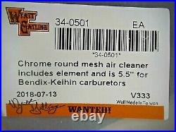 Harley Air Cleaner FXR FXST Chrome Round Mesh Keihin Bendix V-Twin 34-0501 X5