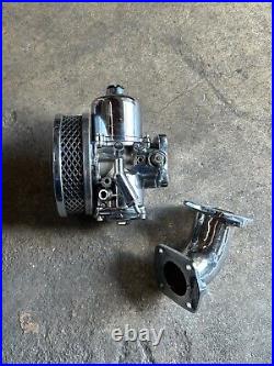 Harley Davidson CHROME SU Carburetor and Elbow Intake Adaptor