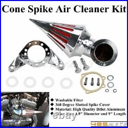 Motorcycle Spike Air Cleaner Filter Kit For Harley Davidson V-Twin CV Carburetor