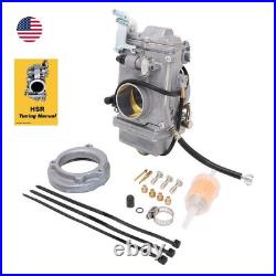 Polish Carburetor for Mikuni 42mm Harley HSR42 Evo Evolution Twin Cam TM42 Carb