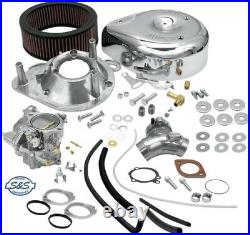 S&S Cycle Super G Shorty Carburetor Kit 2 1/16in. 11-0427 Chrome with