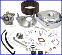 S&S Super E Chrome Carburetor Air Filter Kit 1957-1978 Harley Sportster XLCH