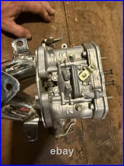 WEBER 40 DCOE 24 Harley Davidson Knucklehead Intake & Carburetor Italy Knuckle